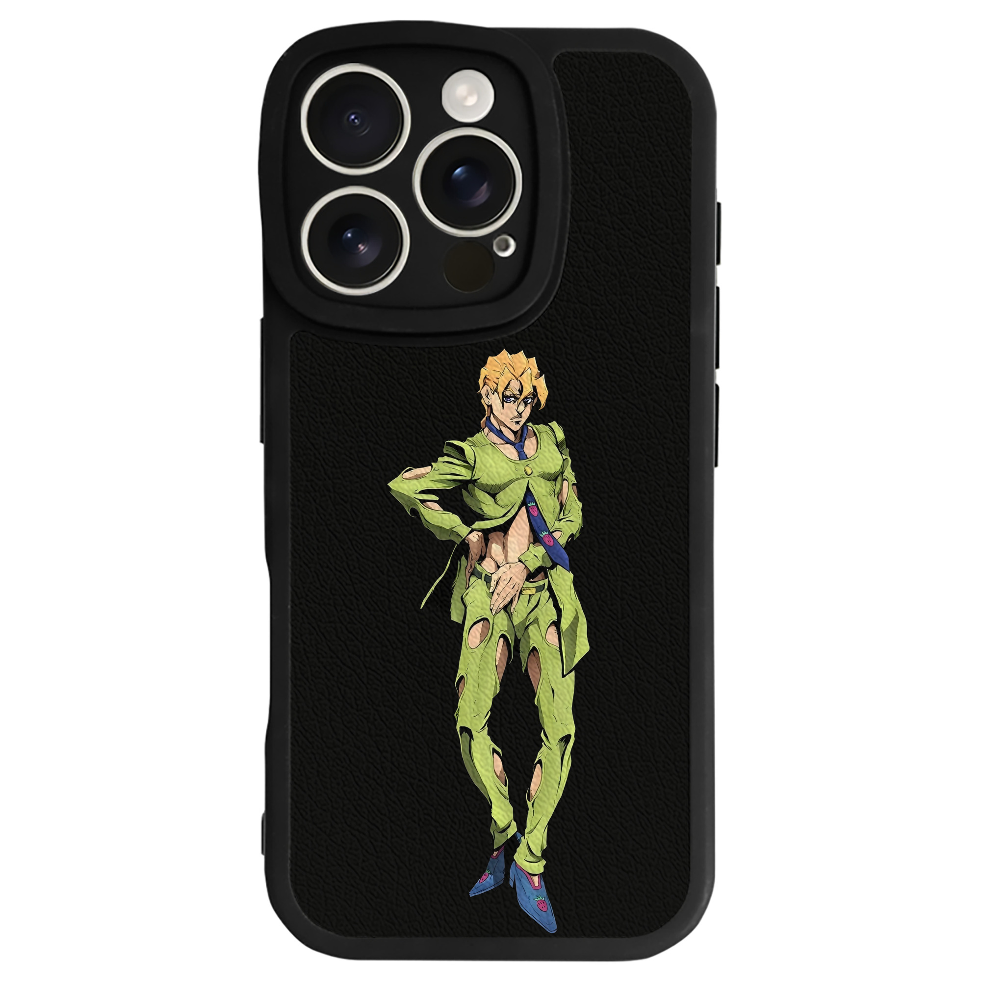 （画像用） ジョジョの奇妙な冒険 パンナコッタ?フー JoJo's Bizarre Adventure Pannacotta Fugo 【iPhone 16シリーズ対応】シリコンスマホケース（レザー調） 材質：シリコン